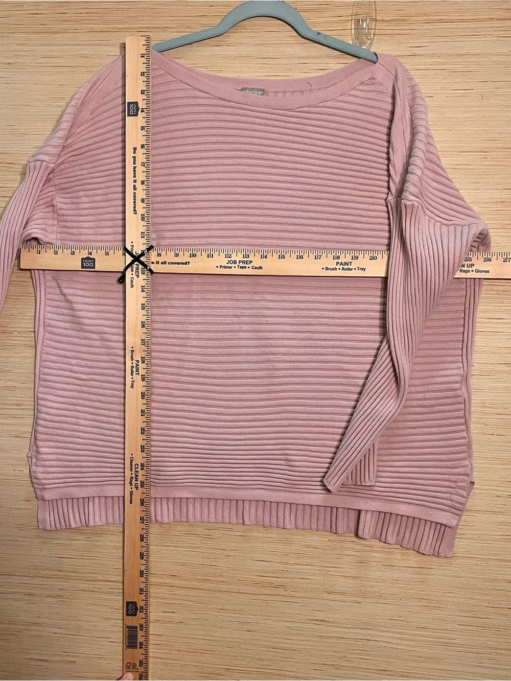 Chico’s Zenergy Ribbed Knit Sweater Dusty Pink Oversized Women’s XXL Size 4 - Picture 2 of 4